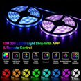 thumbnail image 4 of Tira de luces LED inteligente con Bluetooth Ws2812b de 5 m: con control remoto + Bluetooth, sincronización con función de ritmo/ritmo de música, 4 of 5