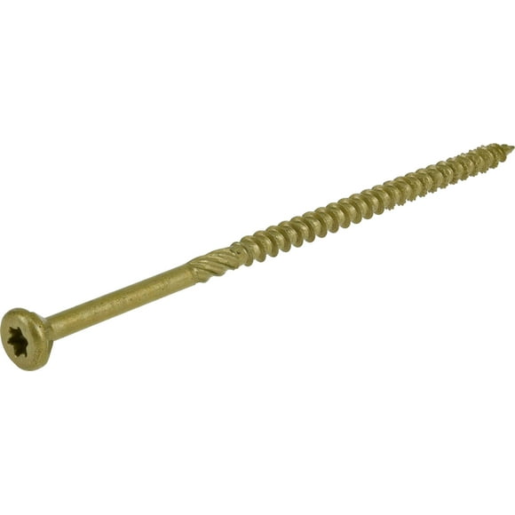 Power Pro 48616 Wood Screws, #10 x 4-1/2", Premium Outdoor Deck Screws, Rust Resistant, Epoxy Coated Bronze, 5lb Tub, 237 pcs