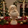 thumbnail image 3 of Tupukom Bust Sculptures Santa Bust Christmas Tabletop Decoration, White Santa Claus Head Statue Resin Figurine Christmas Home Decor Ornament for Tabletop Bookshelf Bedroom Office Gifts, 3 of 8
