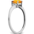 thumbnail image 2 of Sterling Silver Rhodium-Plated Citrine And Diamond Ringsize 7 (Width 1.4) - Jbsp, 2 of 5