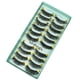 thumbnail image 1 of Fiudx Pestañas Glamorosas, Pestañas Postizas Largas y Rizadas, Pestañas Reutilizables En Tira Completa, Ideales Selfies En Boda, Amantes En La Belleza, Paquete En 10 Pares, Color Negro., 1 of 3