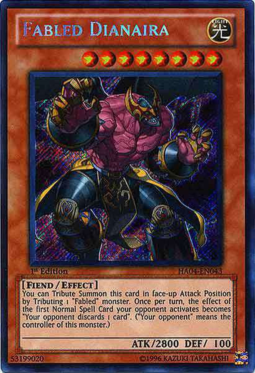 YuGiOh Hidden Arsenal 4: Trishula's Triumph Secret Rare Fabled Dianaira HA04-EN043