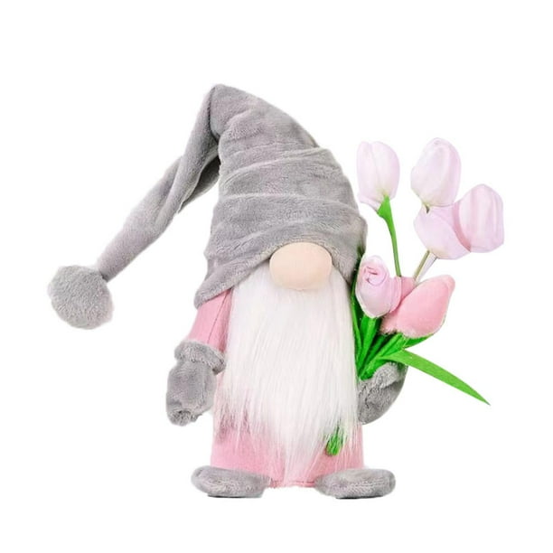 Muñeco de peluche decorativo de gnomos otoñales de 15 cm para el hogar ALYRMEI, gris