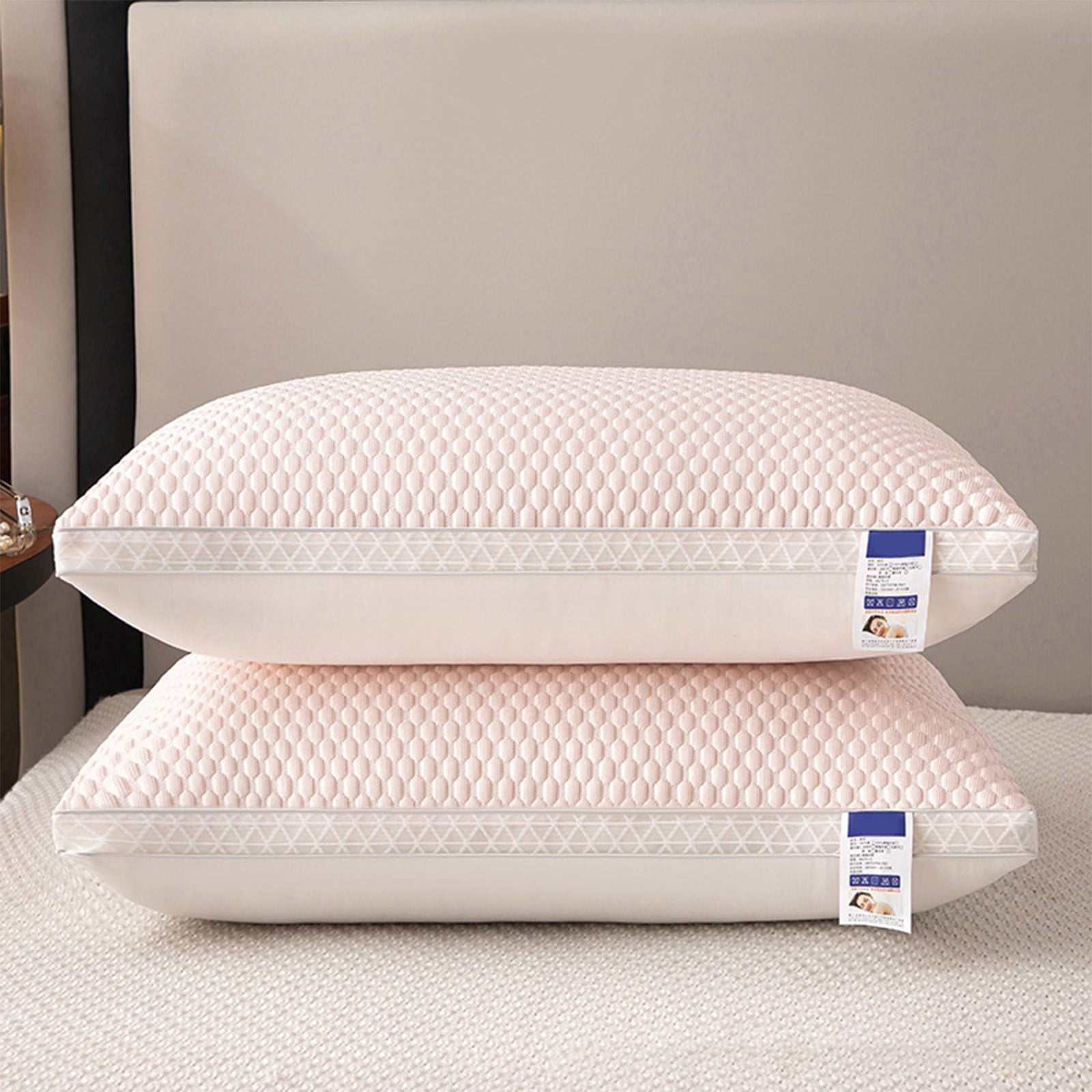 Pillows King Size,Cooling Hotel Luxury Bed Pillows for Sleeping,Hotel Quality Bed King Pillows,Fluffy Down Alternative Pillows for Side,Back Sleepers(Pink 2pcs 25*16in)from QiwagFerng
