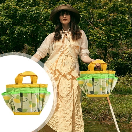 

Gardening tote Bags Full of Flowers and Plants Feeling Luxury Garden tool Organizer and Household Storage Bags with Pockets Sturdy and Reusable Perfect for Students and Office Workers