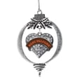 thumbnail image 1 of BGSU Falcons Pave Heart Holiday Ornament, 1 of 2