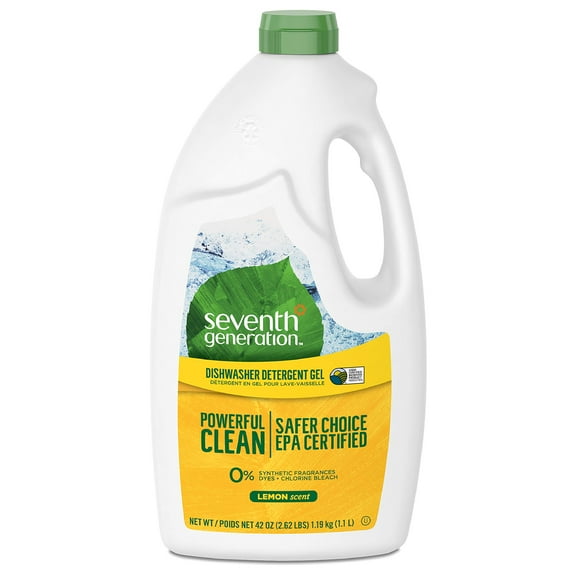 New Seventh Generation Natural Automatic Dishwasher Gel, Lemon, 42 oz Bottle