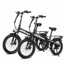 Folding Electric Bike for Adults 750W, 20Mph Top Speed, 20" Fat Tire Folding Electric Bicycle, 48V 10.4Ah Removable Battery Ebike with 35 Speed and Front Suspension UL 2849 Certified (Black)*2