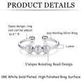 thumbnail image 2 of Jstyle 925 Sterling Silver Anxiety Rings for Women Men 18K Gold Plated Spinner Band Rings Fidget Rings for Anxiety Thin Adjustable Stackable Rings, 2 of 8