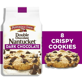 Pepperidge Farm Nantucket Double Dark Chocolate Cookies, 8 Cri Cookies, 7.75 oz. Bag