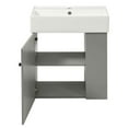 thumbnail image 2 of Yardi Yarda 21.6" Modern Floating Bathroom Vanity with Ceramic Basin, Vanity with Right Side Storage, Gray, 2 of 20