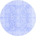 thumbnail image 1 of Ahgly Company Indoor Round Oriental Blue Traditional Area Rugs, 5' Round, 1 of 4