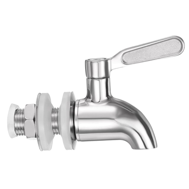 Unique Bargains Distributeur de Boissons Bec de Remplacement, Robinet de Remplacement de Robinet de Robinet de Robinet de Distributeur d'Eau en Acier Inoxydable 1Set (16x11mm, Argent)