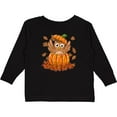 thumbnail image 3 of Inktastic Owl in a Pumpkin- cute for Halloween and Thanksgiving Boys or Girls Long Sleeve Toddler T-Shirt, 3 of 5