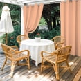 thumbnail image 2 of Peach Fuzz Outdoor Curtains for Patio Waterproof, Windproof Privacy Curtains with Weighted Bottom, Modern Pure Peach Fuzz Outside Drapes for Picnic Garage Backyard Cabana 54"x84" 1 Panel, 2 of 8