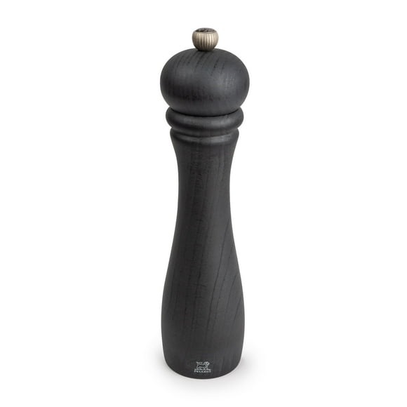 Peugeot Checkmate Pepper Mill, 9-Inch Beechwood Pepper Grinder with Precision Mechanism - Sleek Modern Design, Ideal for Culinary Enthusiasts, Limited Edition Essential Cookware (Graphite)