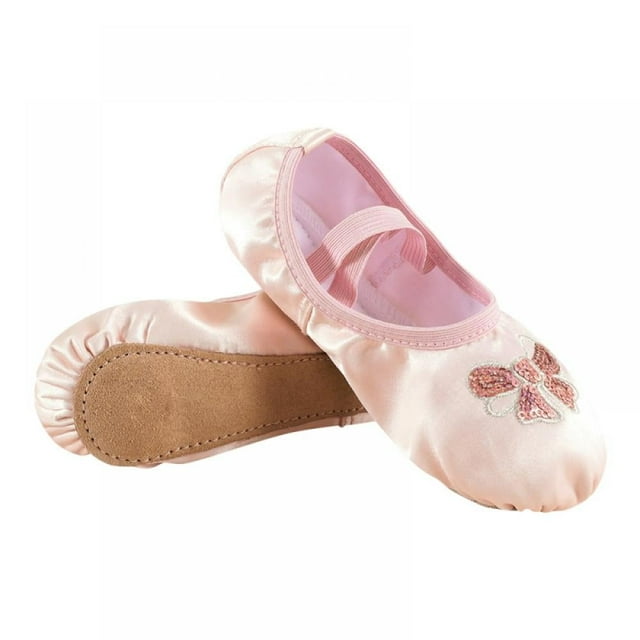 Ballet Shoes for Girls-Soft Leather Ballet Slippers Dance Shoes Soft Sole