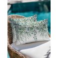 thumbnail image 4 of Waterproof Outdoor Throw Pillows with Inserts 12"x20" Set of 2, Teal Eucalyptus Leaves Soft Decorative Pillowcases for Couch Bedroom, Spring Floral Summer Botanical Pillow Covers for Sofa Living Room, 4 of 8