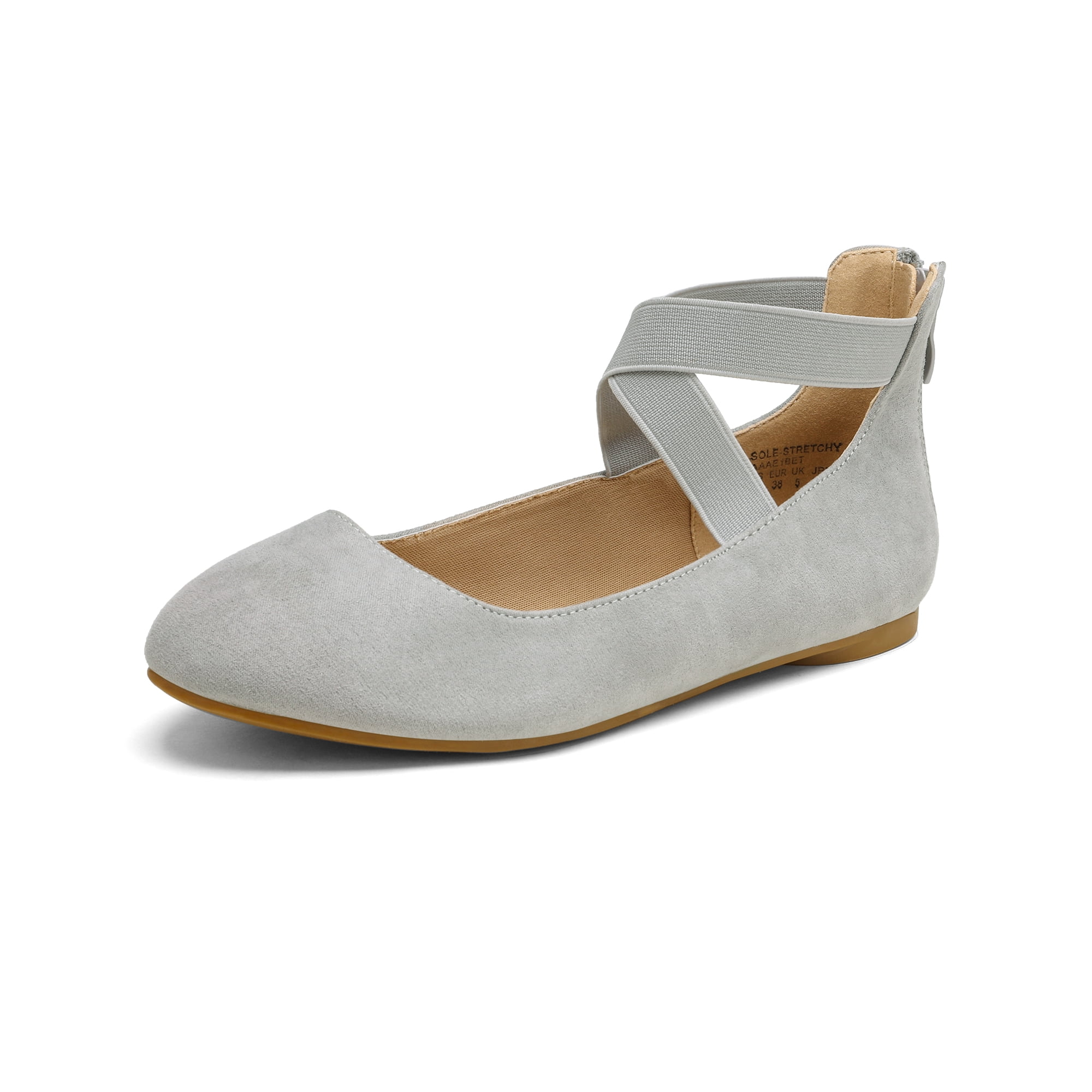 Womens Ankle Strap Ballet Flats Think 