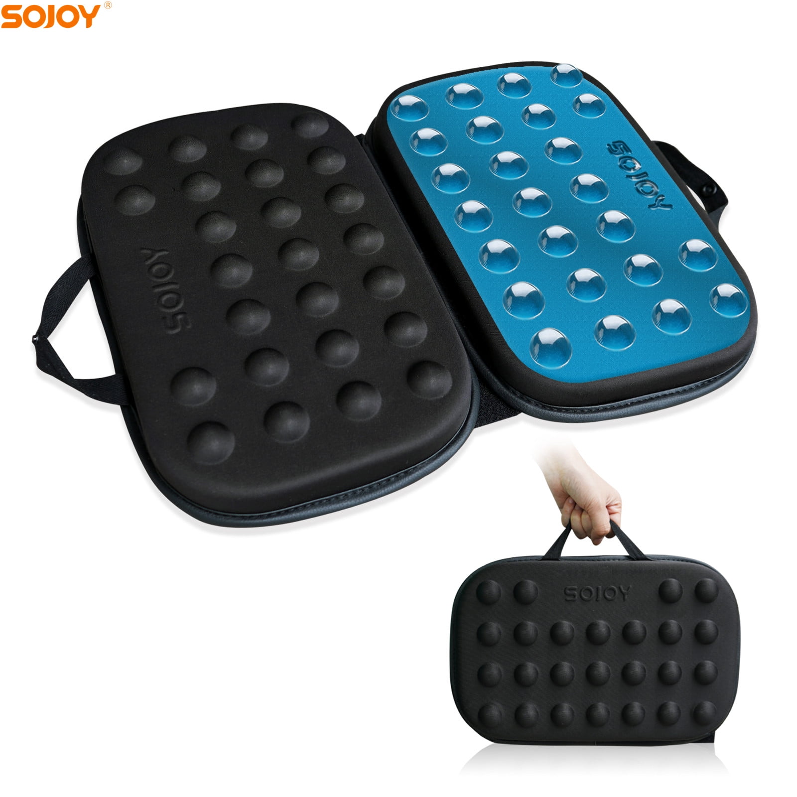 Sojoy 3 in 1 Gel Seat Cushion Portable Massage Travel Cushions with