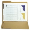 S J Paper Reinforced Kraft Folder, Two Fasteners, 1/3 Cut Top Tab, Letter, Brown, 50/Box