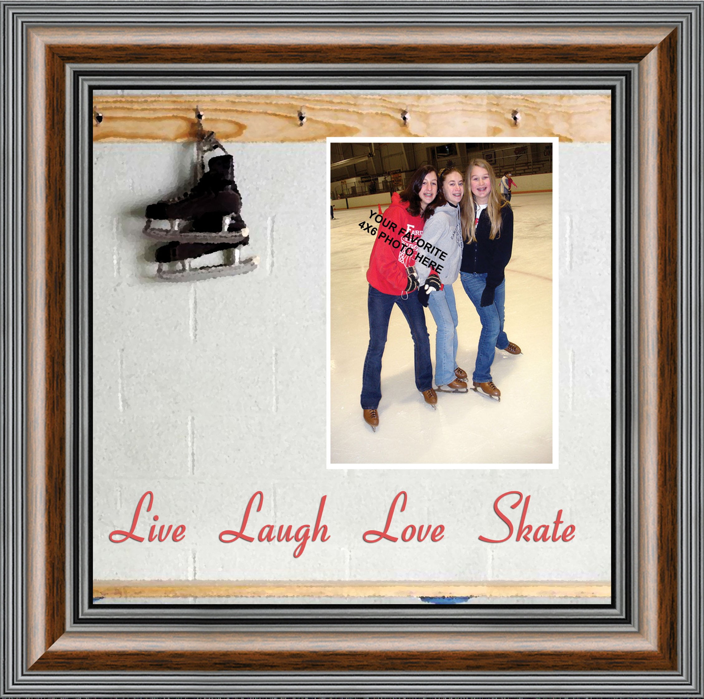 Figure Skating Picture Frame, Ice Dancer or Skater Decor Wall Art,10X10