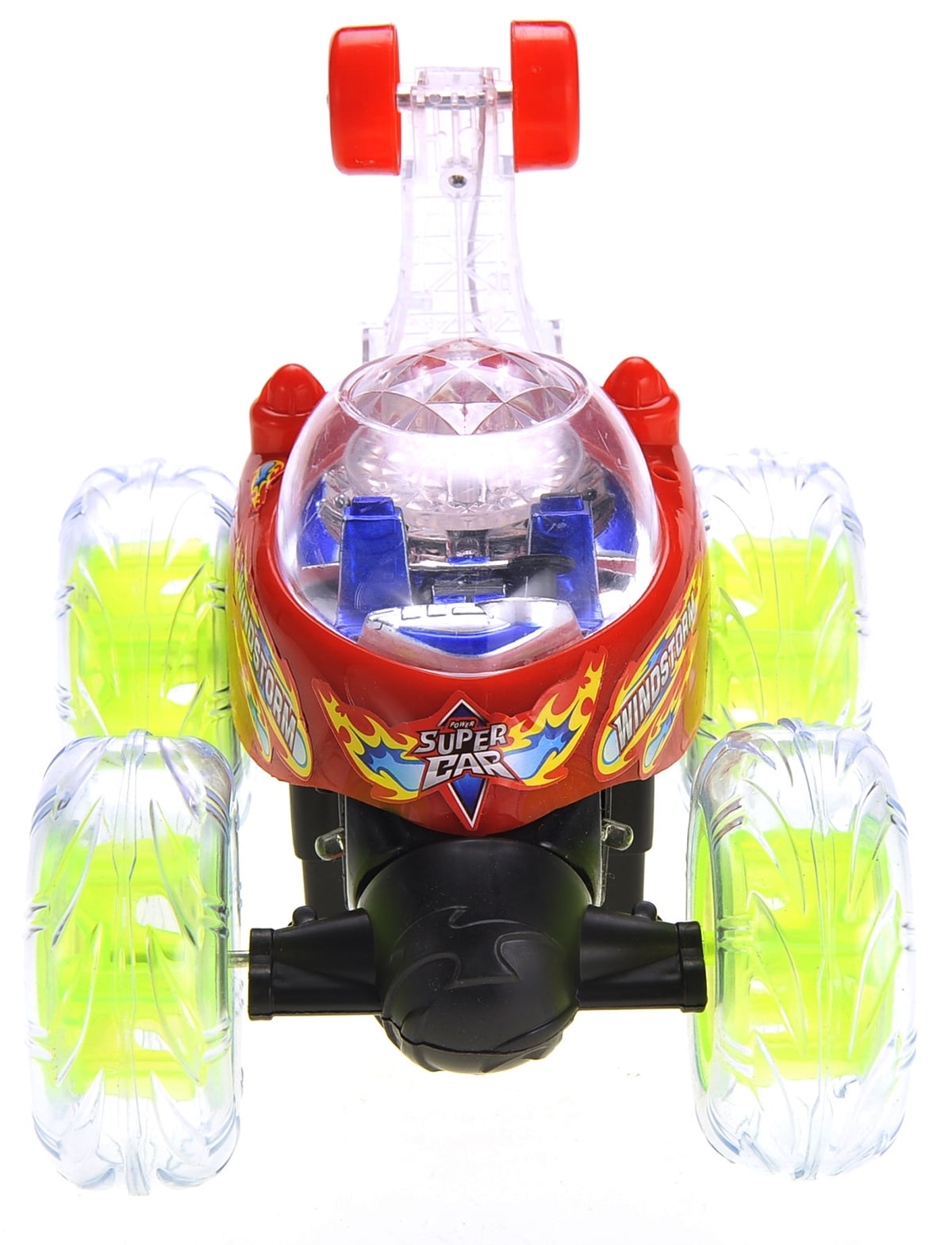 PlayWorld Ready! Set! Race! RC Stunt Twister Car w/ Light & Music - Red