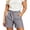 Black, variant on Womens Vertical Stripe Elastic High Waist Cuffed Hem Casual Shorts Dual Side Inset Hand Pockets Soft Lightweight Woven Loose Fit Everyday Summer Short Bottoms
