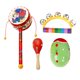 thumbnail image 3 of Juego de instrumentos musicales de percusión de madera, juguete de desarrollo de coordinación mano-ojo, juguetes musicales Montessori para fiesta, 4 U Estilo A, 3 of 9