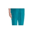 thumbnail image 2 of Alfred Dunner Women's Bright Idea Proportioned Velour Pants Green Size Petite S, 2 of 4