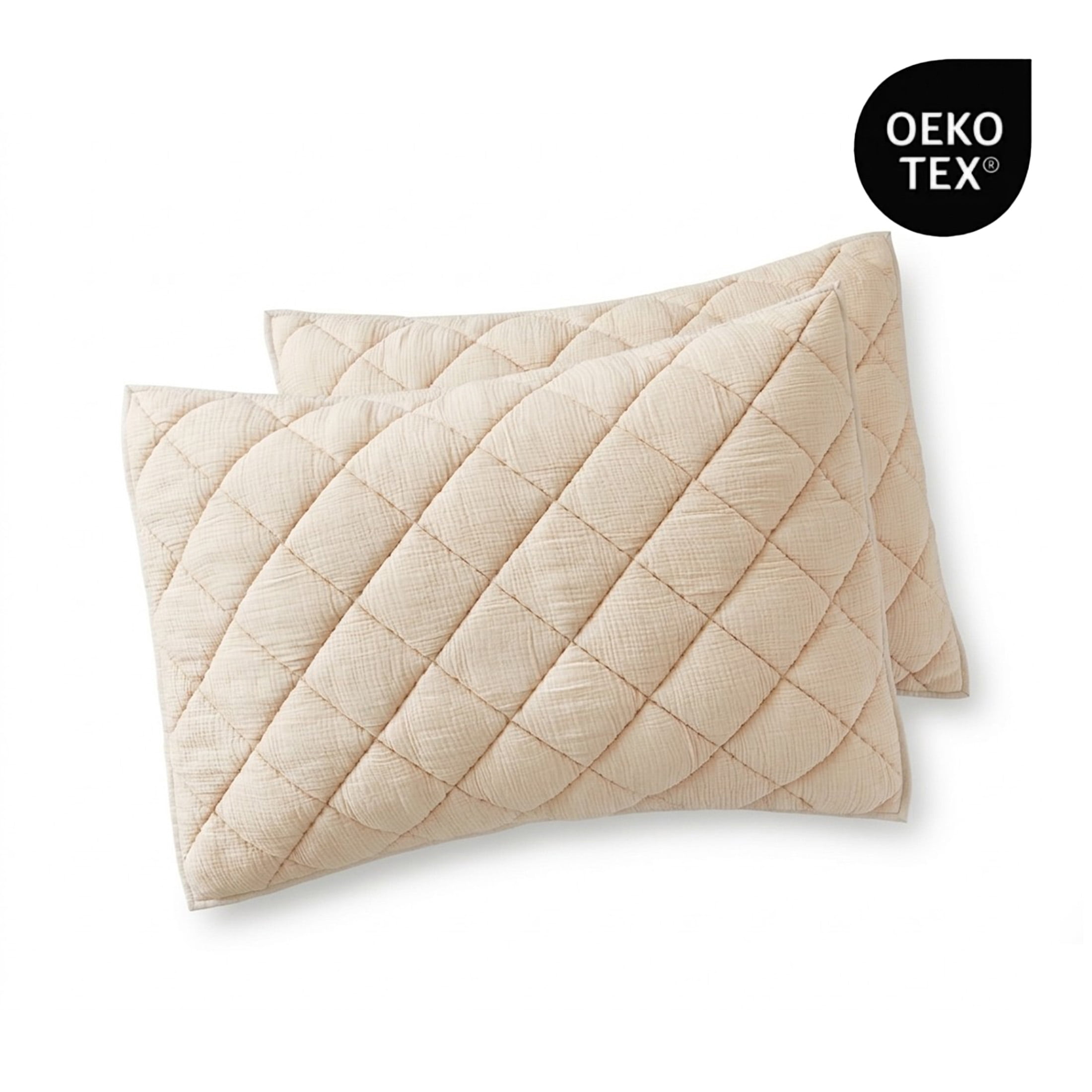 Better Homes & Garden Diamond Gauze Shams, King, Beige, 2 Pack