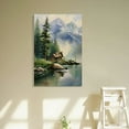 thumbnail image 5 of Shadudu Mountain Lake Canvas Wall Art 24x36 Inches - Large Art Print for Home and Commercial Decor 24x36in, 5 of 7
