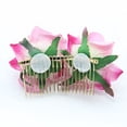 thumbnail image 4 of Peineta de franela con rosas Accesorios para el cabello Accesorios para el cabello con rosas dobles, 4 of 6