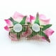 thumbnail image 5 of Peineta de franela con rosas Accesorios para el cabello Accesorios para el cabello con rosas dobles, 5 of 6
