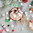 thumbnail image 3 of 450 Pieces Wooden Beads, Christmas Snowman Wood Beads with 6 Different Cuty Face, Christmas Gifts Stocking Stuffers, DIY Crafts Beads, Wooden Beads Ornament for Decoration Bracelets Pendants, 3 of 8
