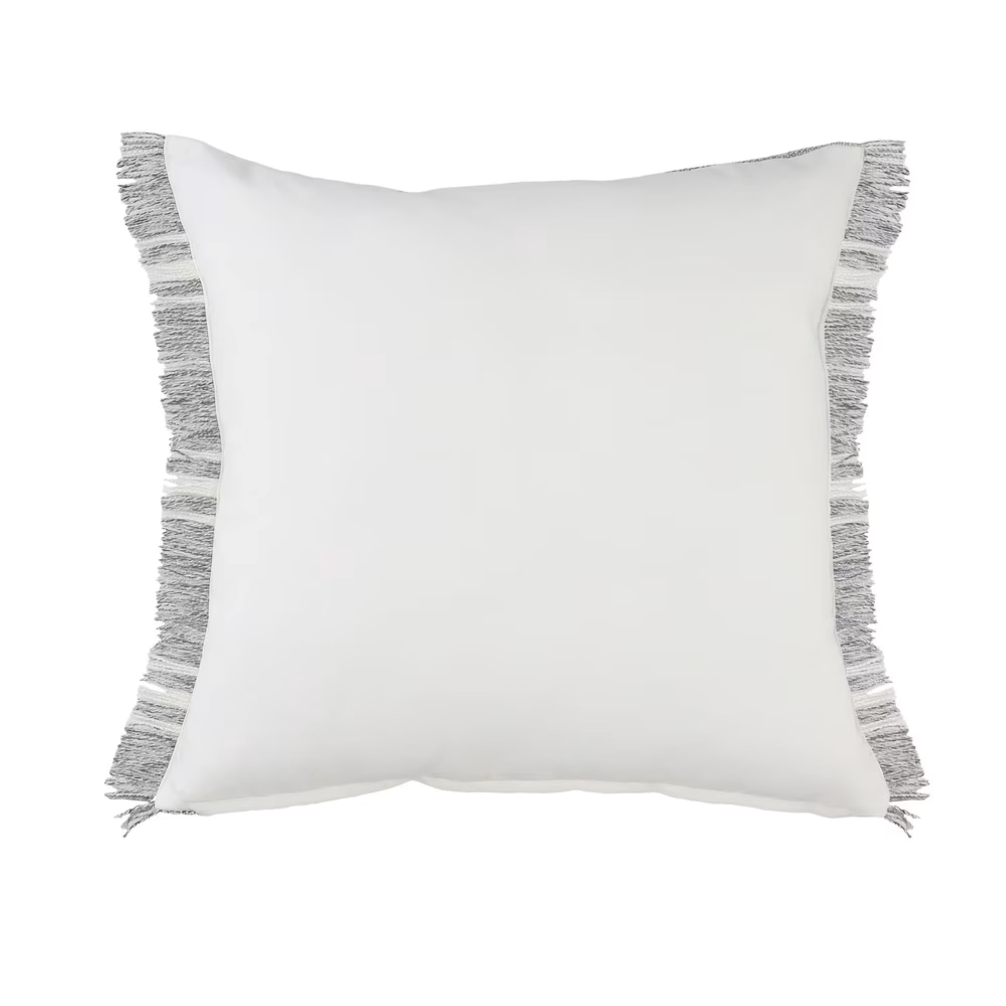 Ox Bay 24" x 24" Hand-Woven Gray/ White Stripe Resistant Polyester Pillow Cover