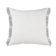 thumbnail image 4 of Ox Bay 24" x 24" Hand-Woven Gray/ White Stripe Resistant Polyester Pillow Cover, 4 of 9
