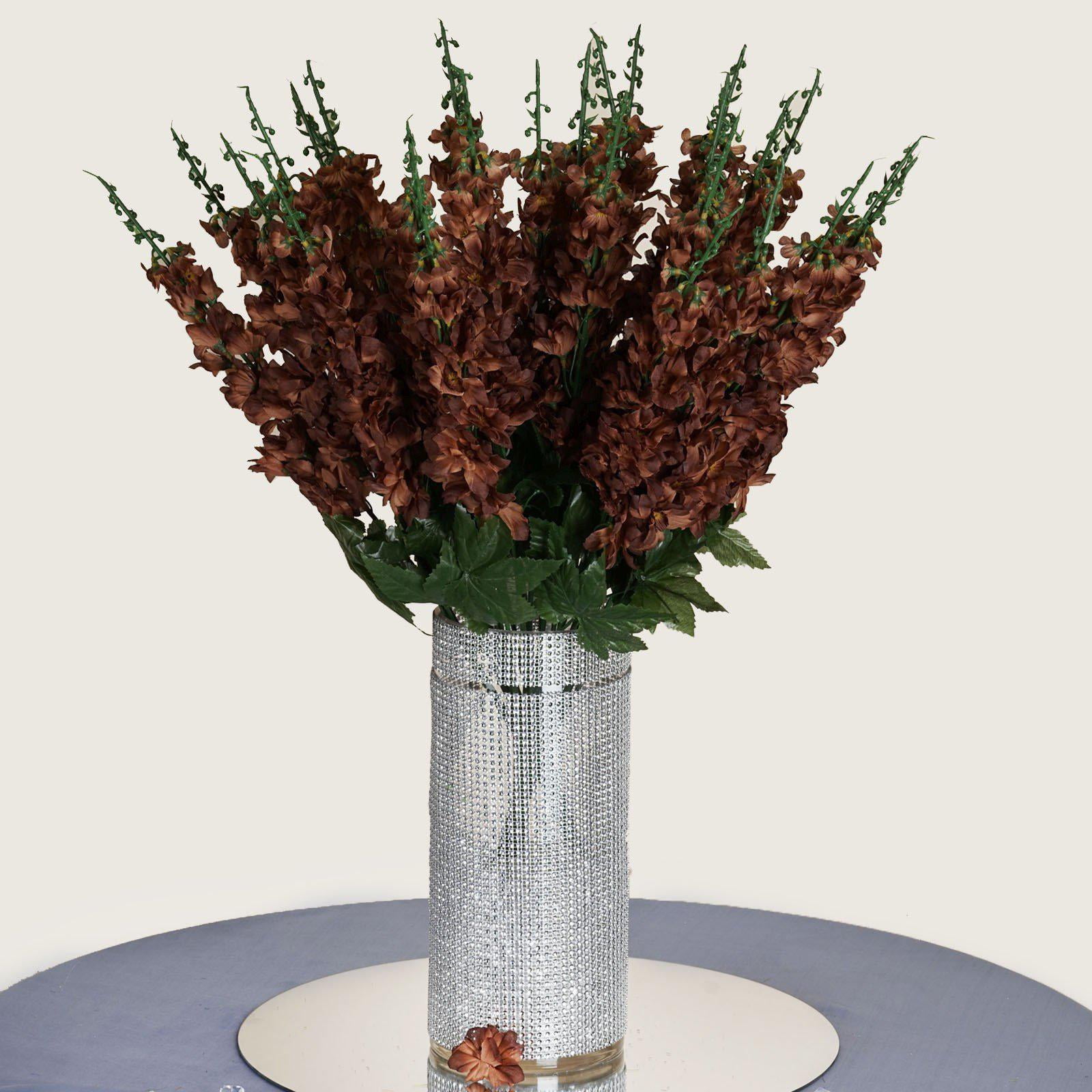 3 Bushes 24�� Chocolate Artificial Delphinium