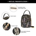 thumbnail image 4 of FORMRS Crossbody Bag for Women Quilted Travel Shoulder Cell Phone Purse with Chain Strap Handbag, Dark Flowers Pattern, 4 of 7