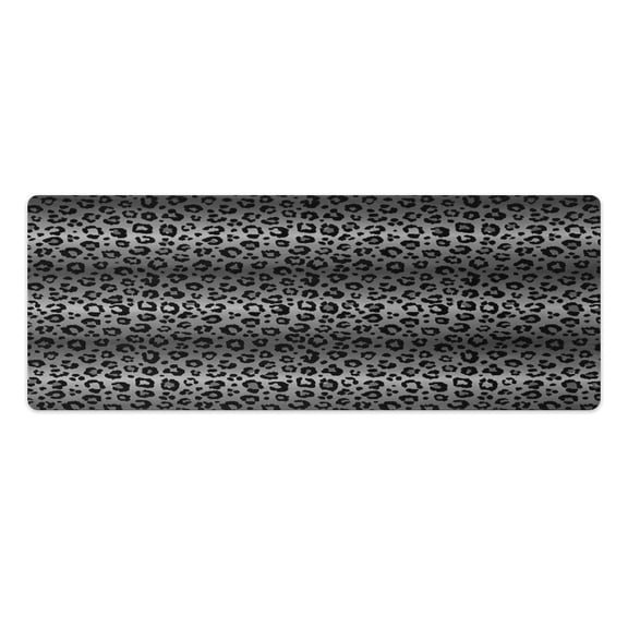 Brown Leopard Print 2 PCS Anti Fatigue Rugs Pvc Non Skid Waterproof Floor Mat Cushioned Comfort Standing Kitchen Mats for Floor