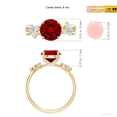 thumbnail image 5 of ANGARA Lab Grown 2.1 Ct Round Ruby Butterfly Engagement Ring for Women in 14K Yellow Gold (Size-8mm) | July Birthstone, Birthday, Anniversary, Jewelry Gift for Women | Lab-Grown Ruby Ring, 5 of 8