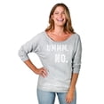 thumbnail image 2 of Ummm NO Women's Fashion Slouchy 3/4 Sleeves Raglan Lightweight Sweatshirt Sport Grey Medium, 2 of 3