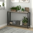 thumbnail image 3 of ChaoLink Grey Console Table, 42.9in Grey Entryway Table with Storage, Wood and Metal 2-Tier Narrow Long Sofa Table with Shelf, Behind Couch Table, Console Tablegrey, 3 of 8