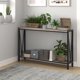 thumbnail image 2 of Mesa Consola Industrial de 114 cm con Base de Hierro - 2 Estantes de Madera para Entrada, Pasillo o Sala, 2 of 7