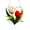 Red, variant on Hometravel Model Flowers Acrylic Window Door Hanging Art, Festival Scene Decoration Pendant with Heart Design, Colorful Ornament for Home and Party Decor