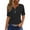 Black, variant on Baberdicy Basic Button-Down T-Shirt - Women's Solid Color Casual Short Sleeve Top, Comfortable Crew Neck Everyday Essential Tee (Black | L)