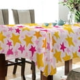 thumbnail image 5 of Yayeee Tablecloths 54" x 54" Rectangle Wrinkle Resistant Party Table Cover, Light Pink Stars, 5 of 8