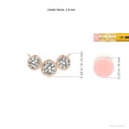 thumbnail image 3 of ANGARA Natural Three Stone Bezel-Set Diamond Pendant in 14K Rose Gold for Women (Size-3.8mm| Color-K| Clarity-I3) | April Birthstone, Anniversary, Jewelry Gift for Women | Natural Diamond Necklace, 3 of 7