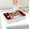 thumbnail image 6 of Santa Claus Travel Jewelry Box Display Case with Removable Compartment - Portable PU Leather Organizer, 6 of 6