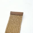 thumbnail image 5 of TANGNADE Womens Belts For Dresses Women Elastic Straw Rattan Waist Band With Wood Buckle Belt Khaki, 5 of 5
